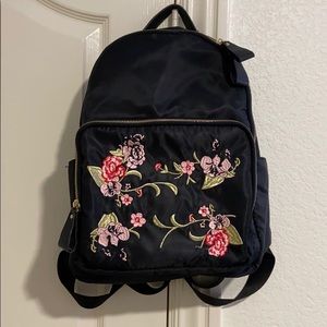 Bags - black backpack with floral details Bags - black backpack with floral details